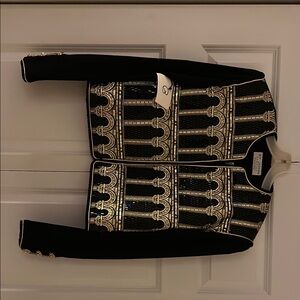 Elegant Black and Gold Women's Jacket